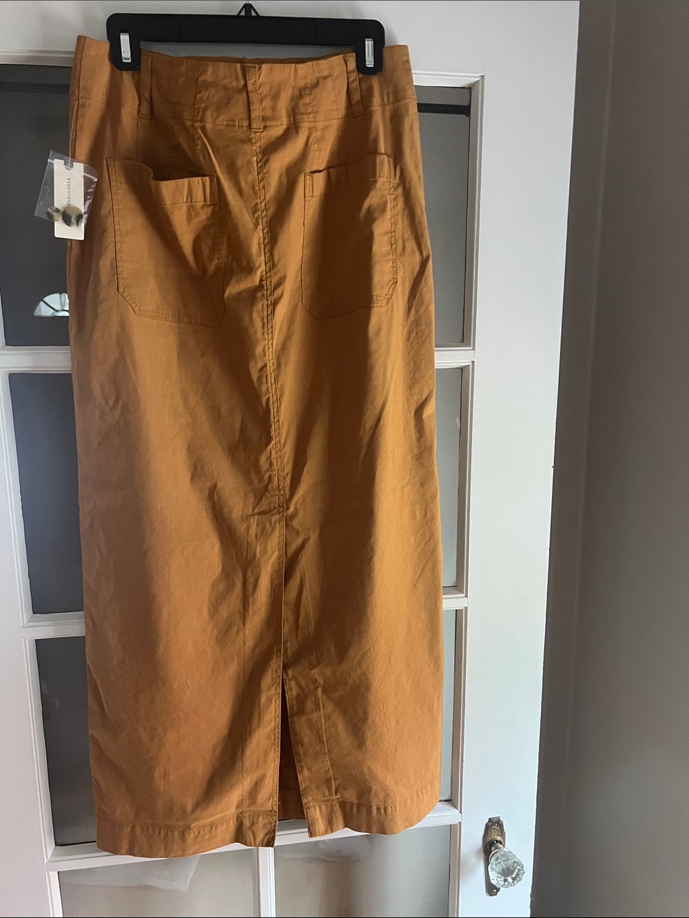 NWT NEW Anthro Maeve Long Maxi Skirt Gold Saffron Sz M Medium - Picture 5 of 5